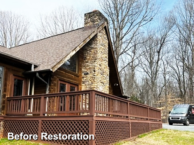 Log home restoration in Morresville, NC