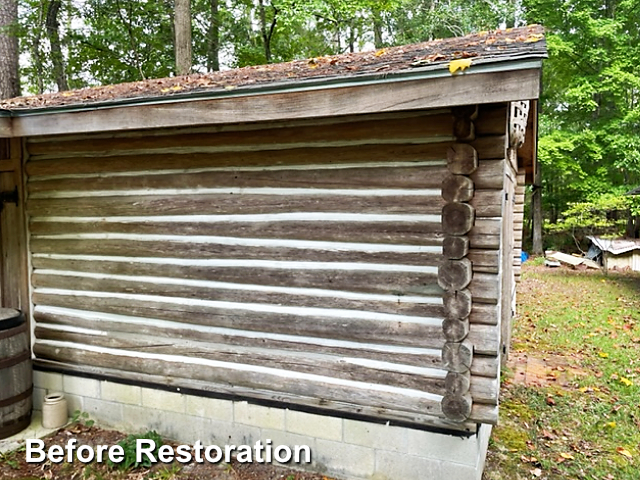 Log home restoration in New Bern, NC