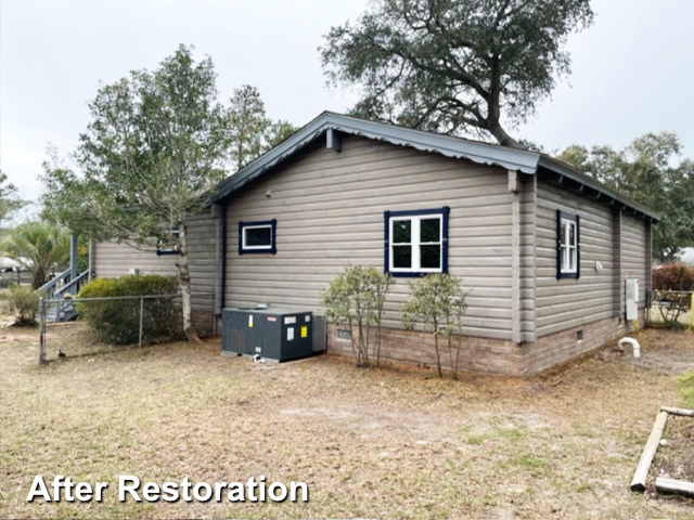 Log home restoration in Oak Island NC