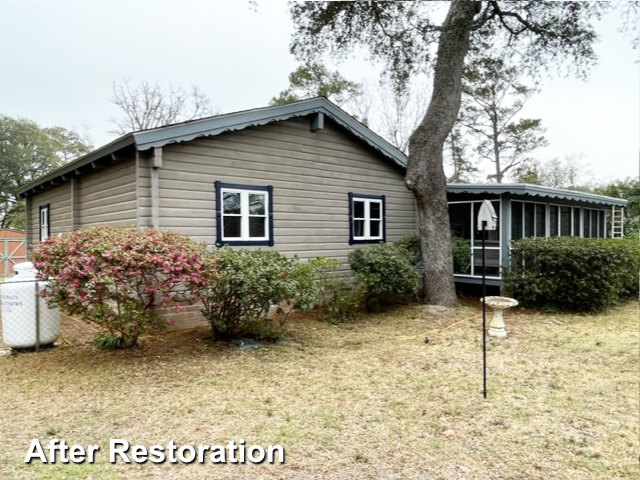 Log home restoration in Oak Island NC