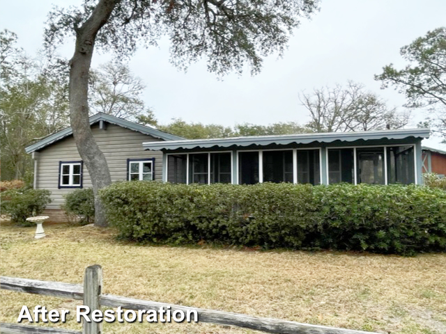 Log home restoration in Oak Island NC