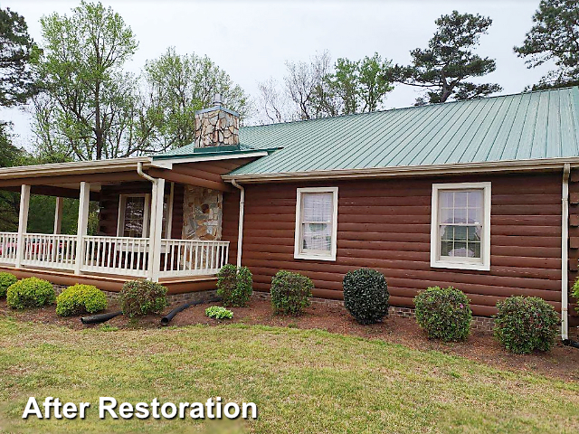 Log home restoration in Pikeville, NC