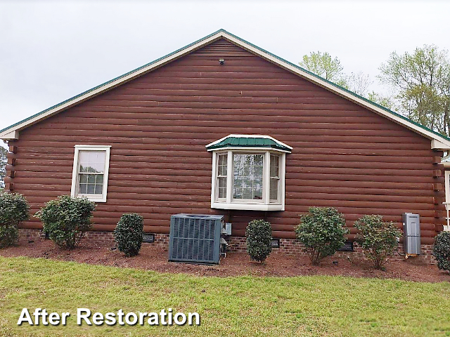 Log home restoration in Pikeville, NC