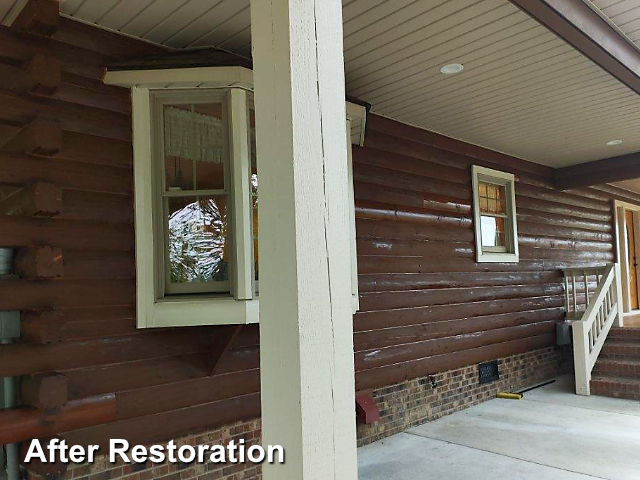 Log home restoration in Pikeville, NC