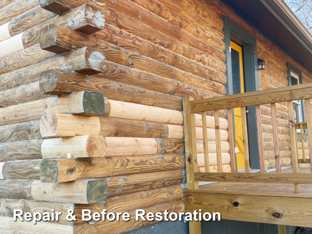 Log cabin repairs in Pittsboro, NC