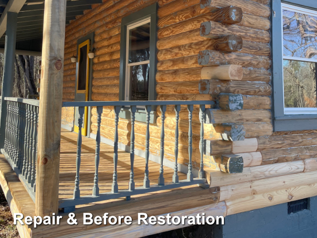 Log cabin repairs in Pittsboro, NC