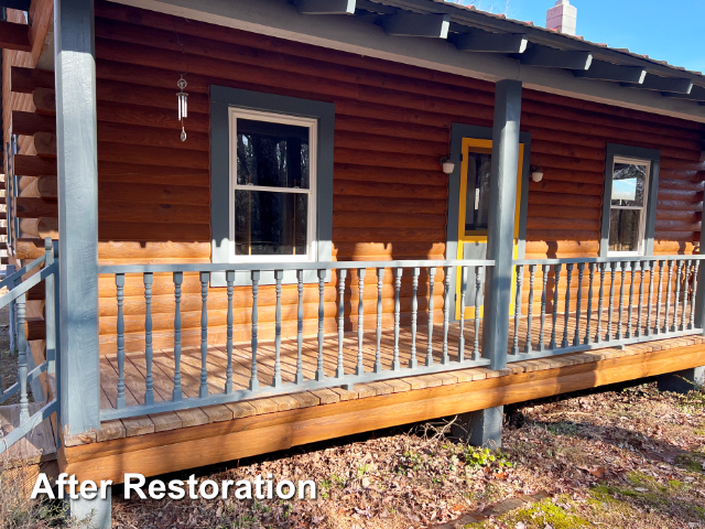 Log cabin restoration in Pittsboro,  NC