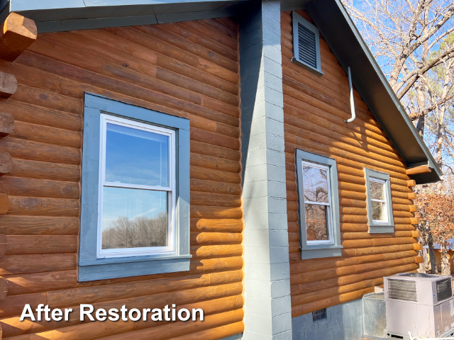 Log cabin restoration in Pittsboro,  NC