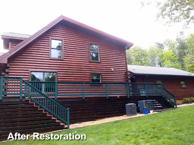 Log home restoration in Quinton, Va