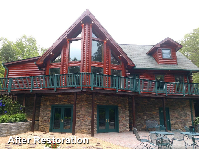 Log home restoration in Quinton, Va