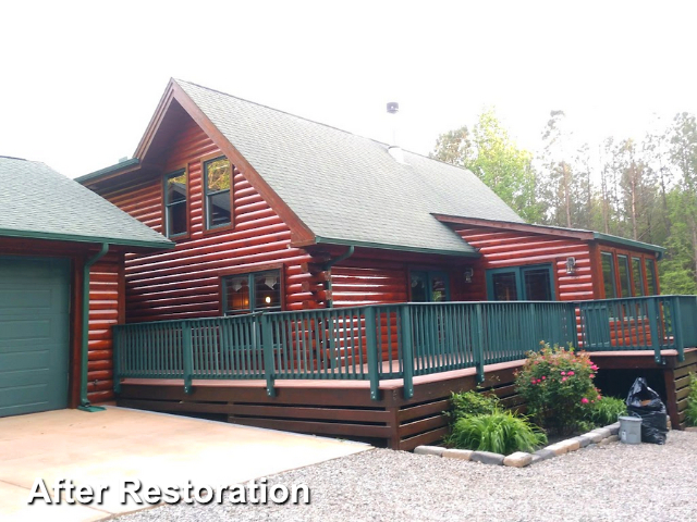 Log home restoration in Quinton, Va