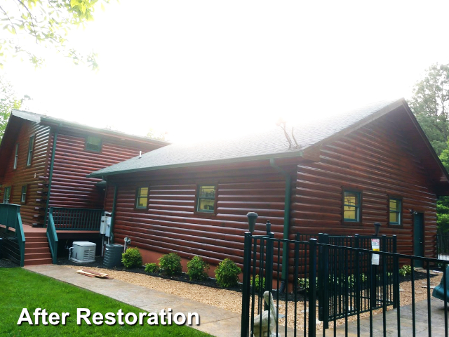 Log home restoration in Quinton, Va