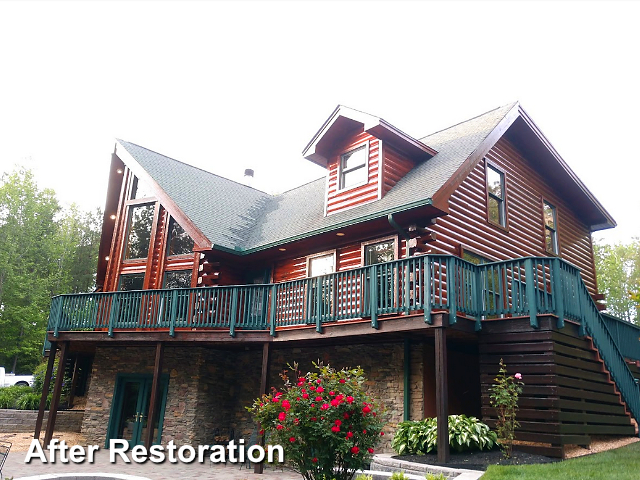 Log home restoration in Quinton, Va