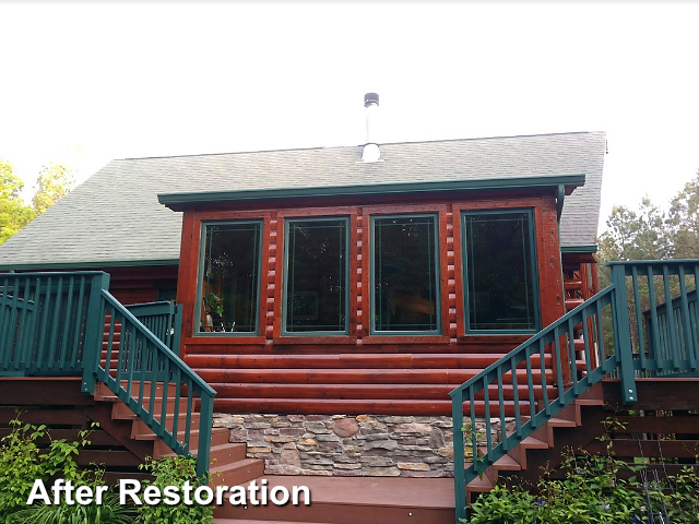 Log home restoration in Quinton, Va