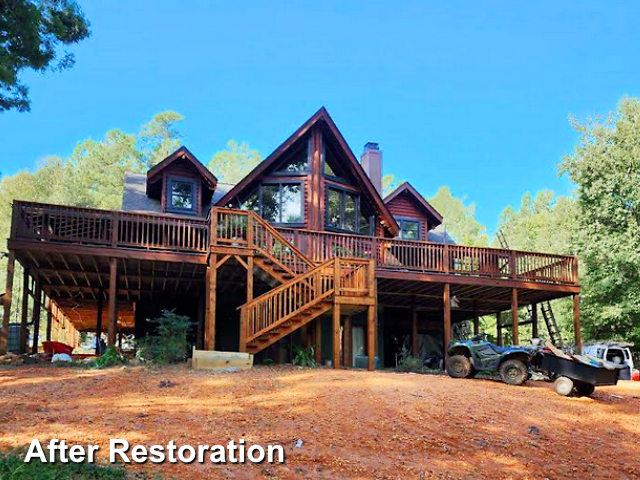 Log home restoration in Ridgeway, SC