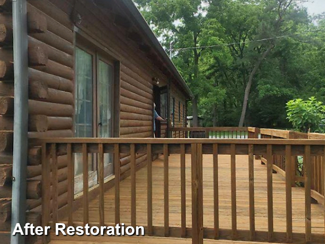 Log home restoration in Robins, NC