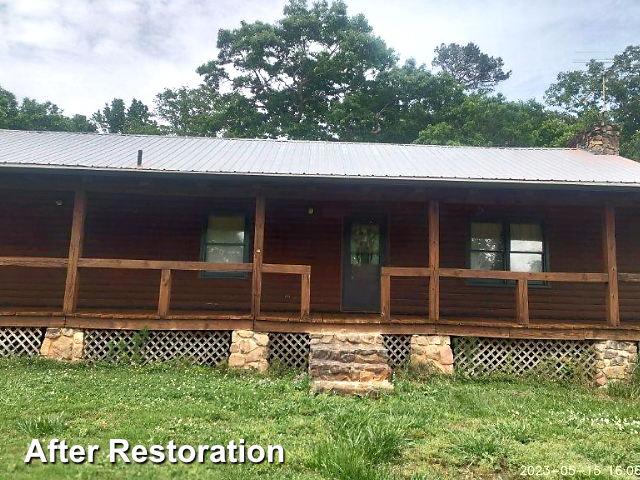 Log home restoration in Robins, NC