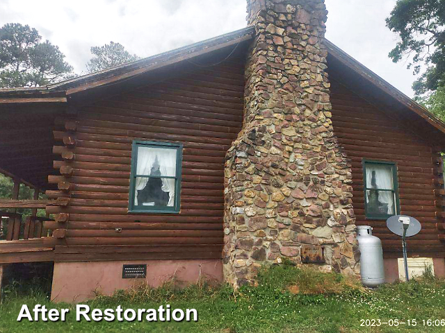 Log home restoration in Robins, NC