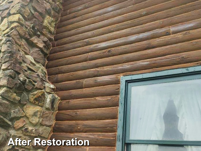 Log home restoration in Robins, NC