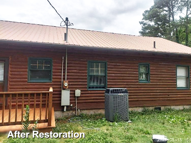 Log home restoration in Robins, NC