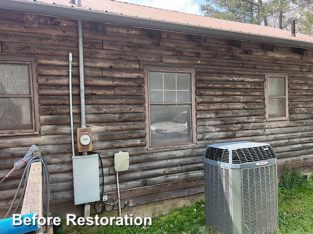 Log home restoration in Robins, NC