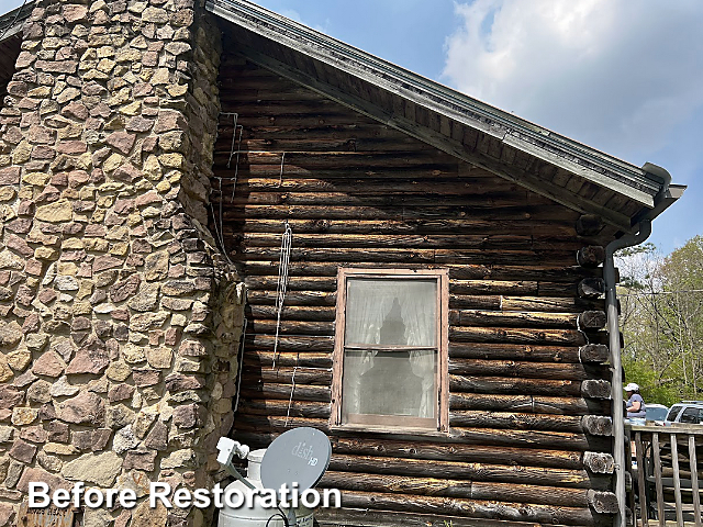 Log home restoration in Robins, NC