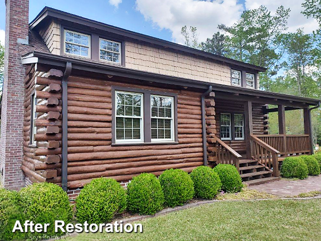 Log home restoration in Rocky Point, NC