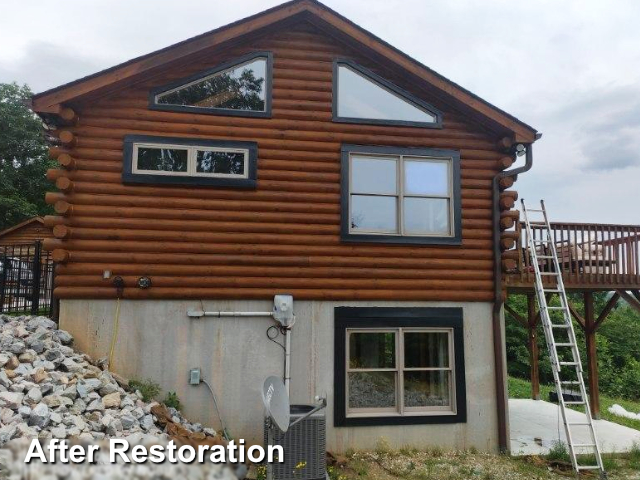 Log home restoration in Spruce Pine, NC