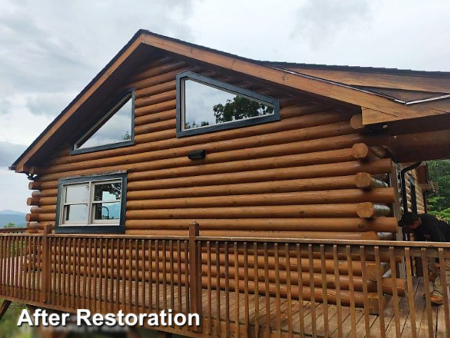 Log home restoration in Spruce Pine, NC