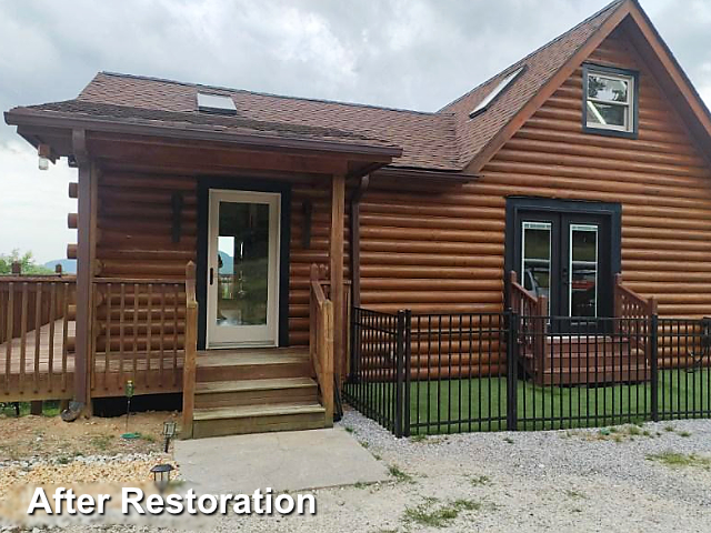 Log home restoration in Spruce Pine, NC