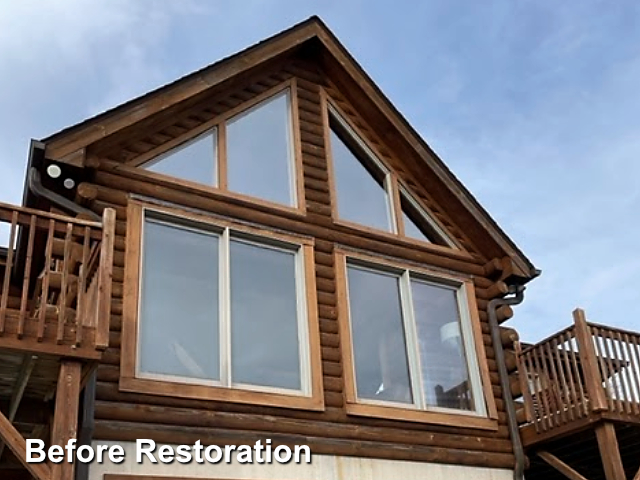 Log home restoration in Spruce Pine, NC