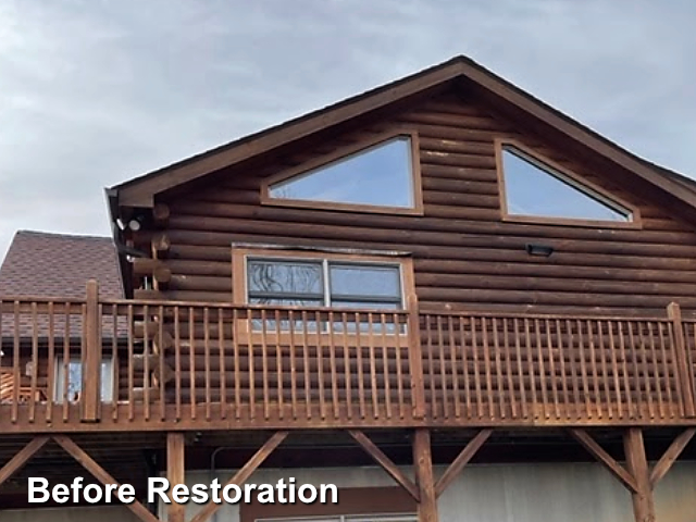 Log home restoration in Spruce Pine, NC