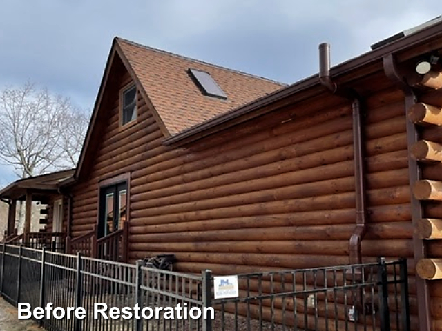 Log home restoration in Spruce Pine, NC