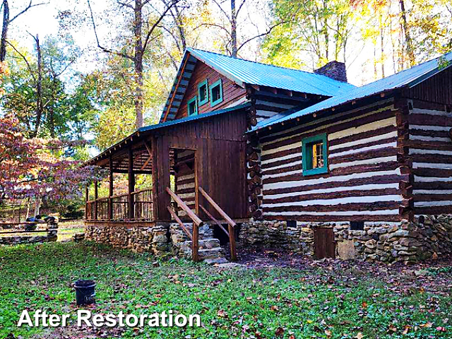 Log home restoration in Summerfield NC