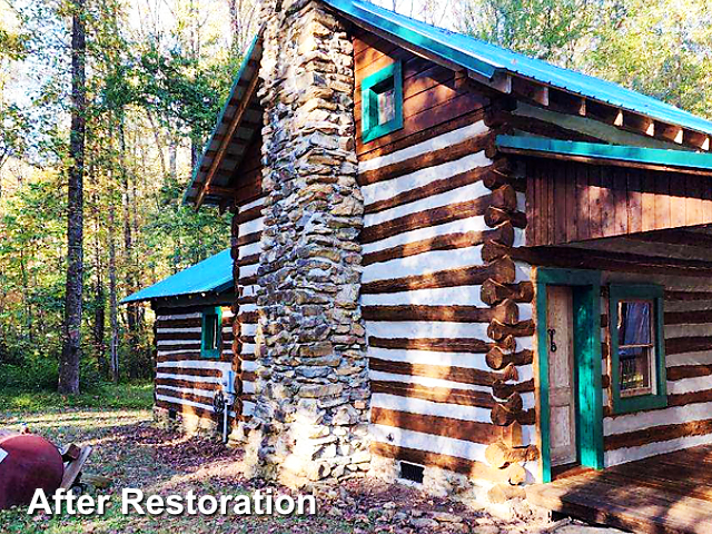 Log home restoration in Summerfield NC