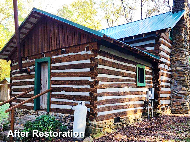 Log home restoration in Summerfield NC