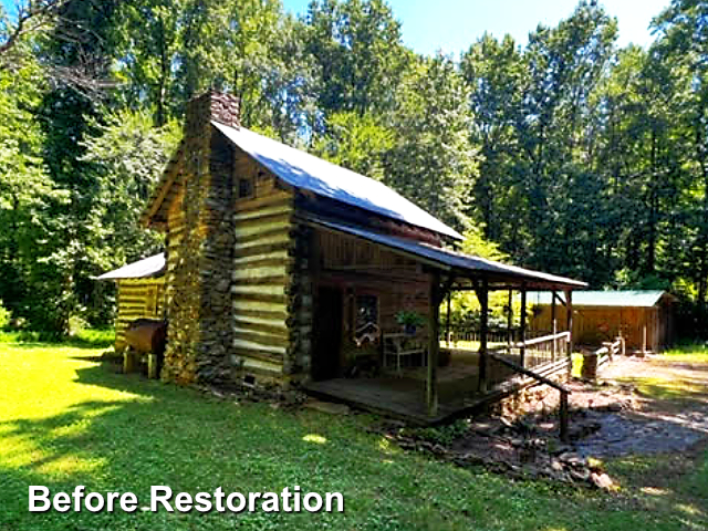 Log home restoration in Summerfield NC