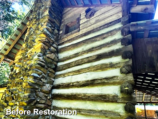 Log home restoration in Summerfield NC