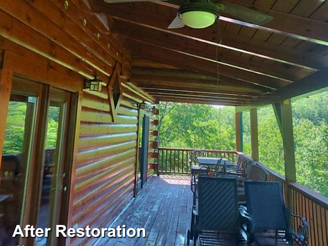 Log home restoration in Sylva, NC