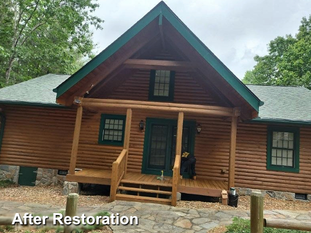 Log home restoration in Todd, NC