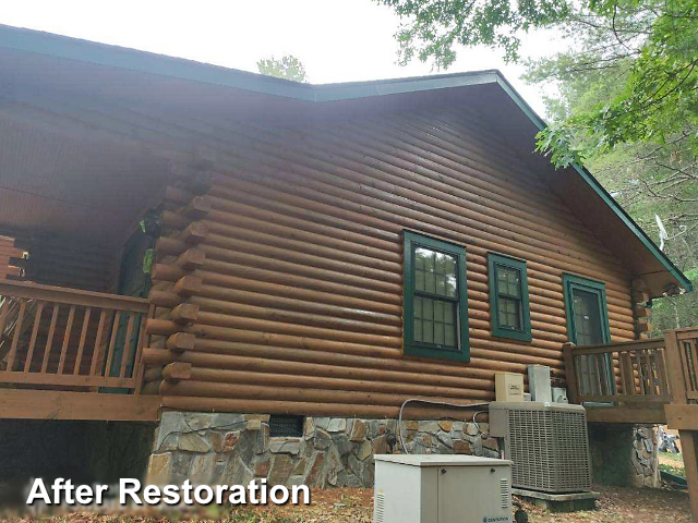 Log home restoration in Todd, NC