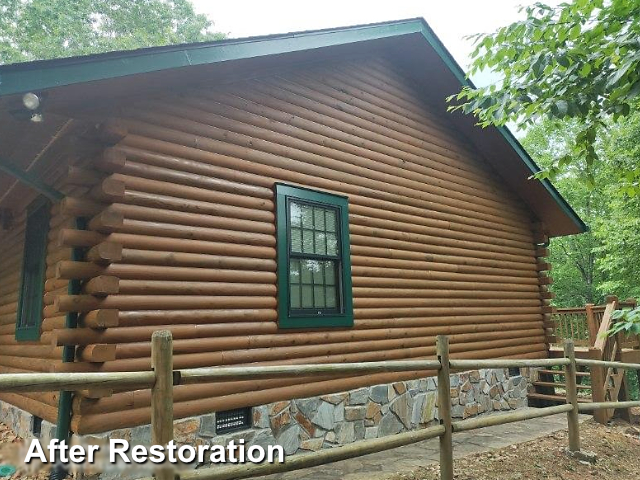 Log home restoration in Todd, NC