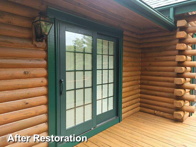 Log home restoration in Todd, NC