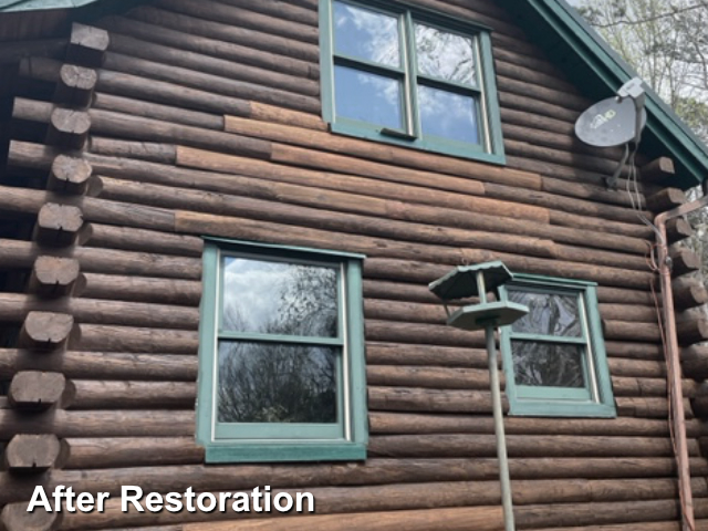 Log home restoration in Wake Forest NC