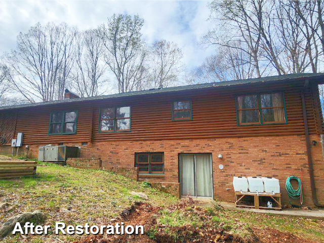 Log cabin restoration in Waxham NC