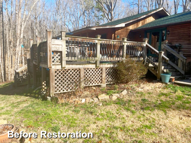 Log cabin restoration in Waxham NC