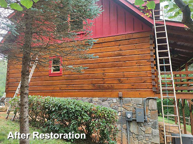 Log home restoration in Wayneville, NC