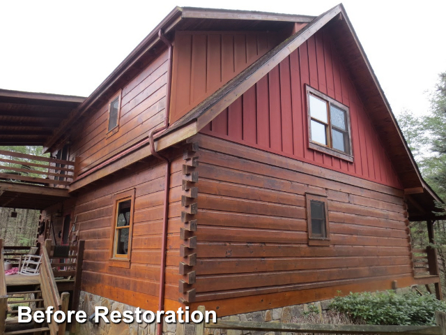 Log home restoration in Wayneville, NC