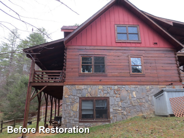 Log home restoration in Wayneville, NC