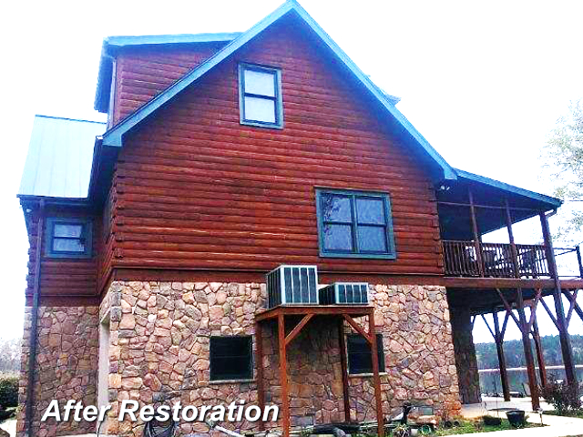 Log home restoration in Winnsboro SC